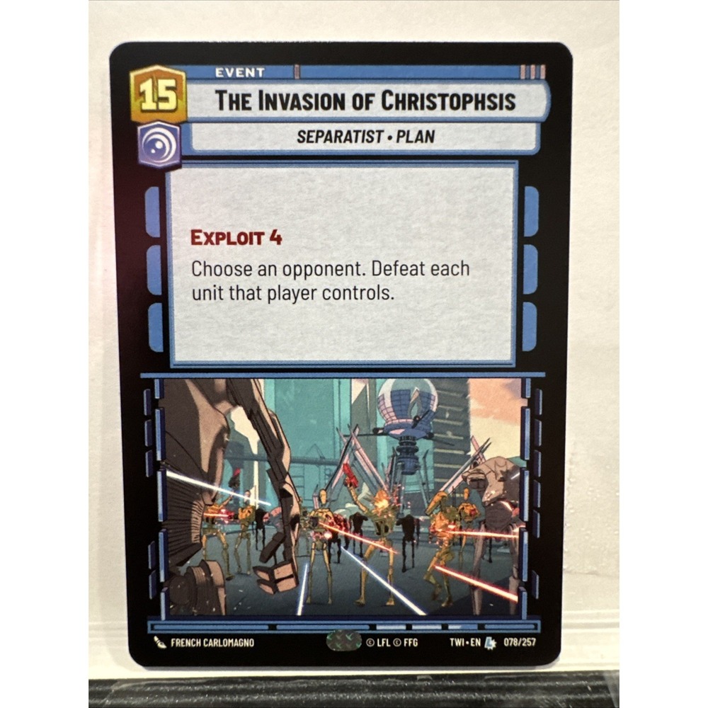 Star Wars Unlimited The Invasion of Christophsis TOR 078/257 Legendary Card